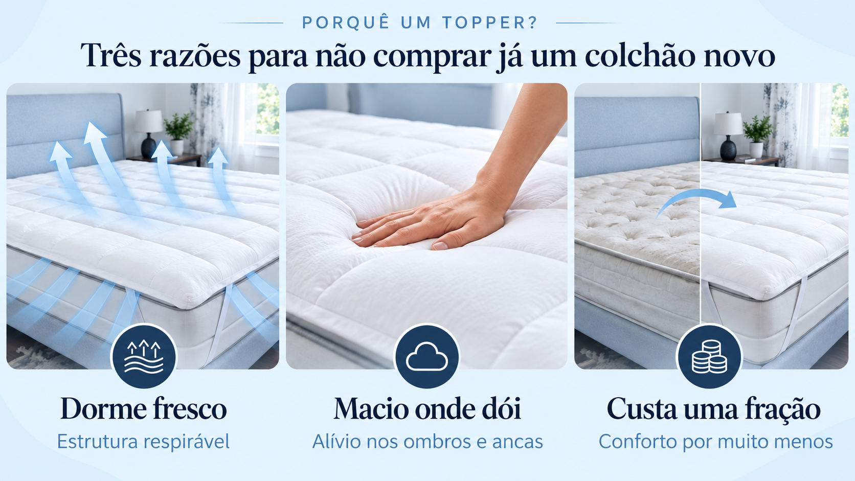 Três razões para não comprar já um colchão novo: dorme fresco, macio onde dói e custa uma fração